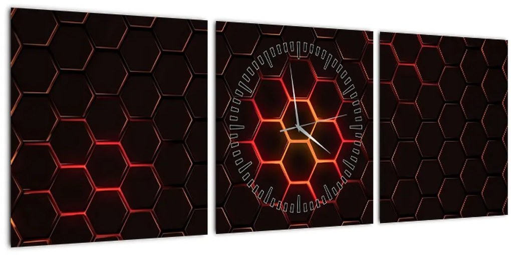 Tablou cu sârmă (cu ceas) (90x30 cm)