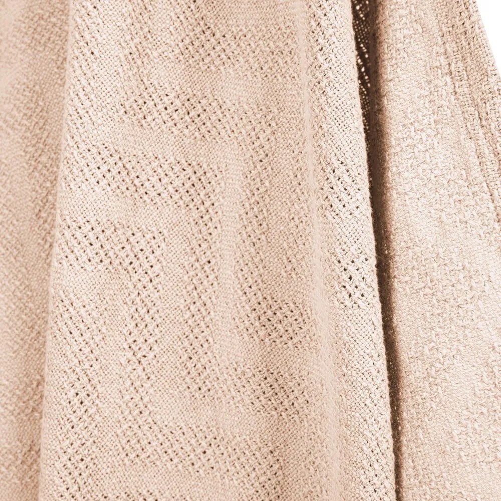 Pătură pentru copii bej din bumbac tricotată 80x80 cm Frosty Almond – Roba