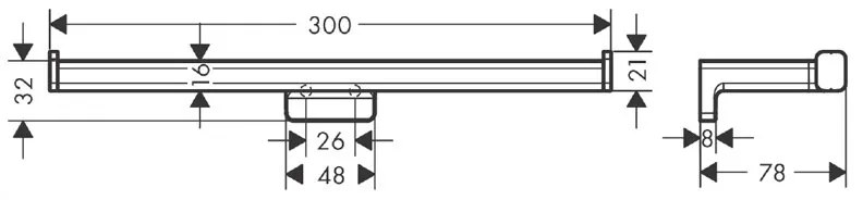 Suport dublu pentru hartie igienica, Hansgrohe, AddStoris, crom