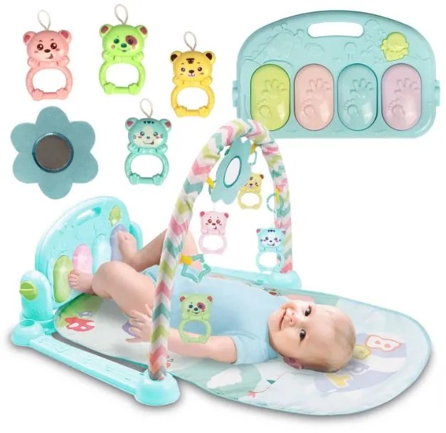 Saltea interactivă de joacă, cu pian, 3 în 1 Baby XXL