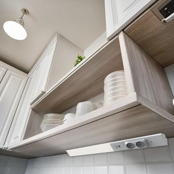 Corp de iluminat LED pentru corpuri de bucătărie cu prize și porturi USB LED/18W/230V 4000K argintiu