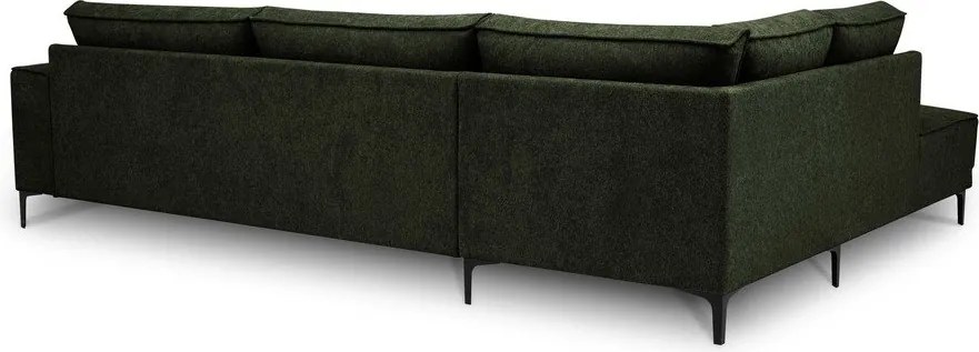 Colțar verde cu tapițerie din chenille (cu colț pe partea stângă/în formă de ”L”) Copenhagen – Scandic