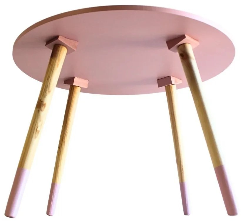 Masă pentru copii, H&S Collection, din MDF, roz , 60cm, înălțime 41 cm