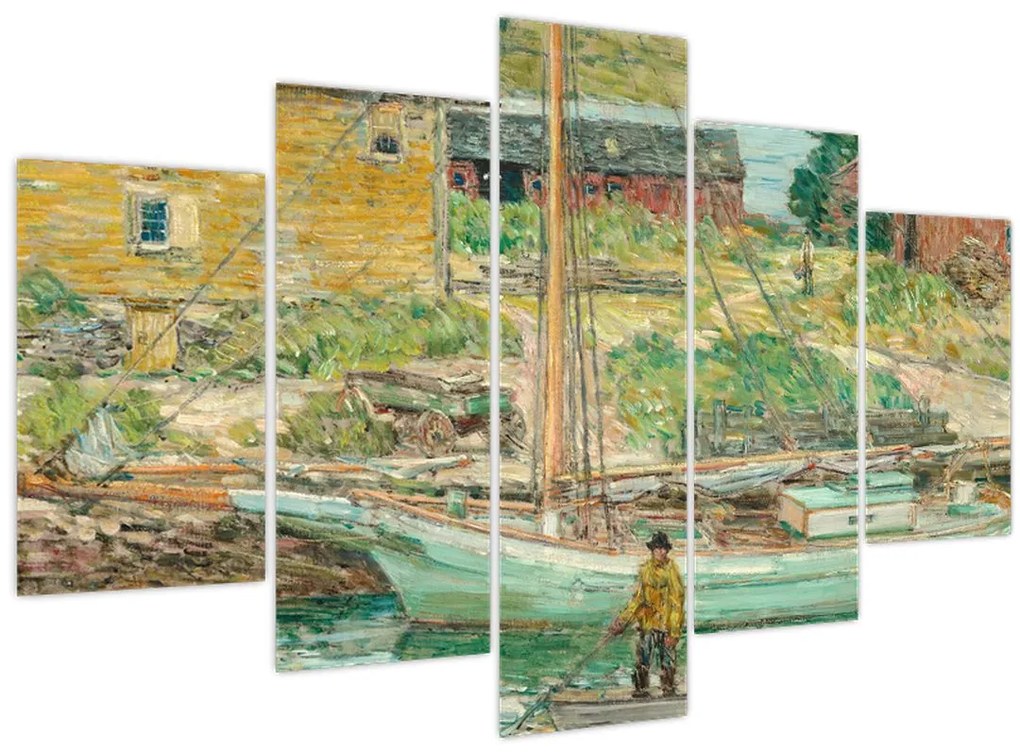 Tablou - Childe Hassam, Oyster Sloop, Cos Cob, reproducere (150x105 cm)