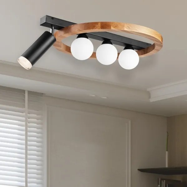 Spot OTIS 3xG9/5W/230V + 1xE27/15W/230V stejar