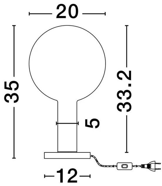 Veioza, Lampa de masa LED stil modern NOSTOS gri fumuriu