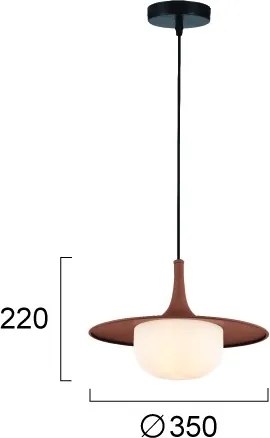 Candelabru pe cablu FRED 1xG9/10W/230V, maro