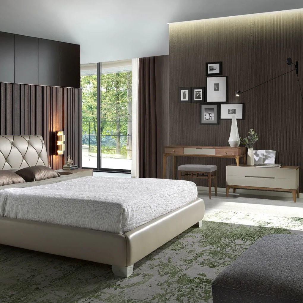 Bancheta tapitata design modern Platin AC-CP1709ST-NOGAL