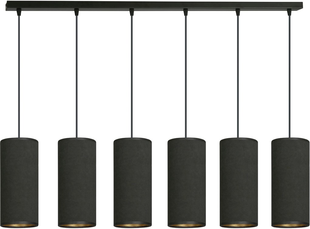 Emibig Bente lampă suspendată 6x60 W negru-auriu 1067/6