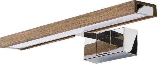 Brilagi-LED Lumină pentru oglindă de baie WOODY MIRROR 3în1 LED/8W/230V IP44 crom/stejar/nuc