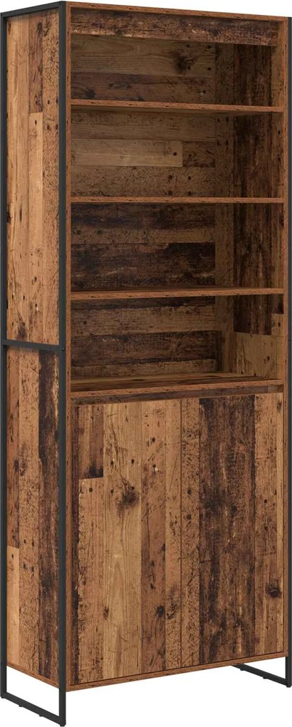 vidaXL Dulapuri Înalte 2 pcs Lemn Vechi 79 x 36 x 200 cm Lemn compozit