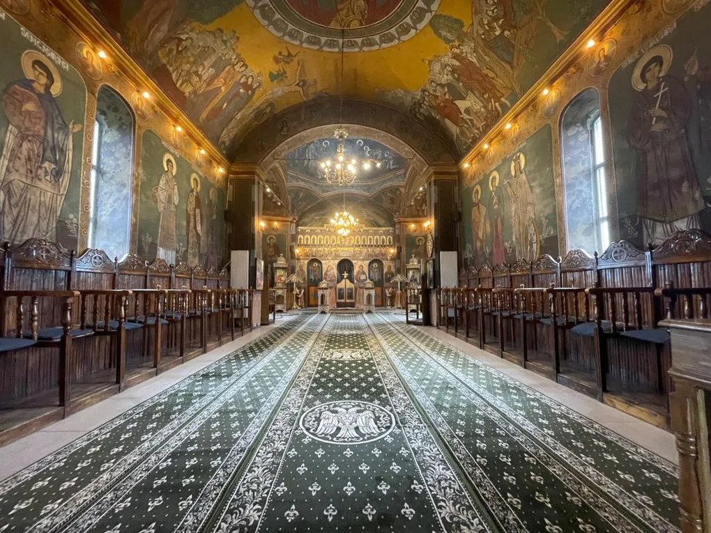 Model Bisericesc, Traversa festonata, Latime 60 cm, Verde