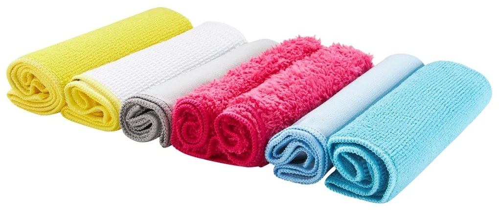 Set 6 lavete universale, microfibra, 30 x 30 cm, Velkea