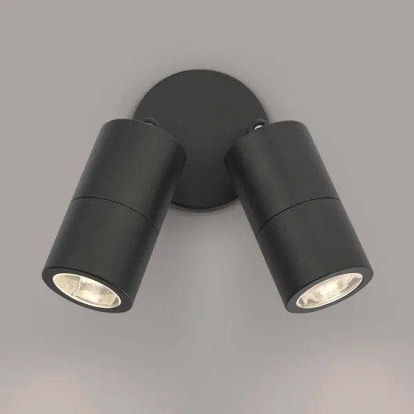 Där Lighting ORT0922 - Aplică LED de exterior ORTEGA, 2x GU10/5W/230V, IP65, negru