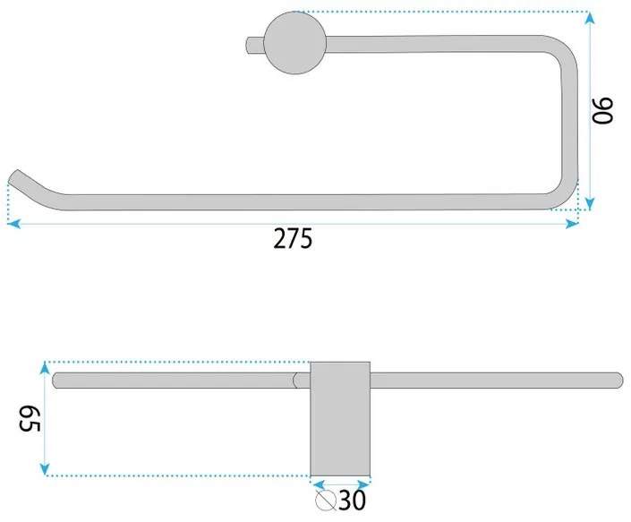 Cuier de baie 9710 Prism crom periat