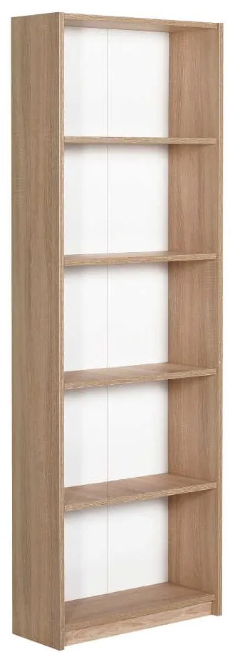 Biblioteca Adore Nurdan, 5 rafturi, Sonoma, 58x170x23 cm