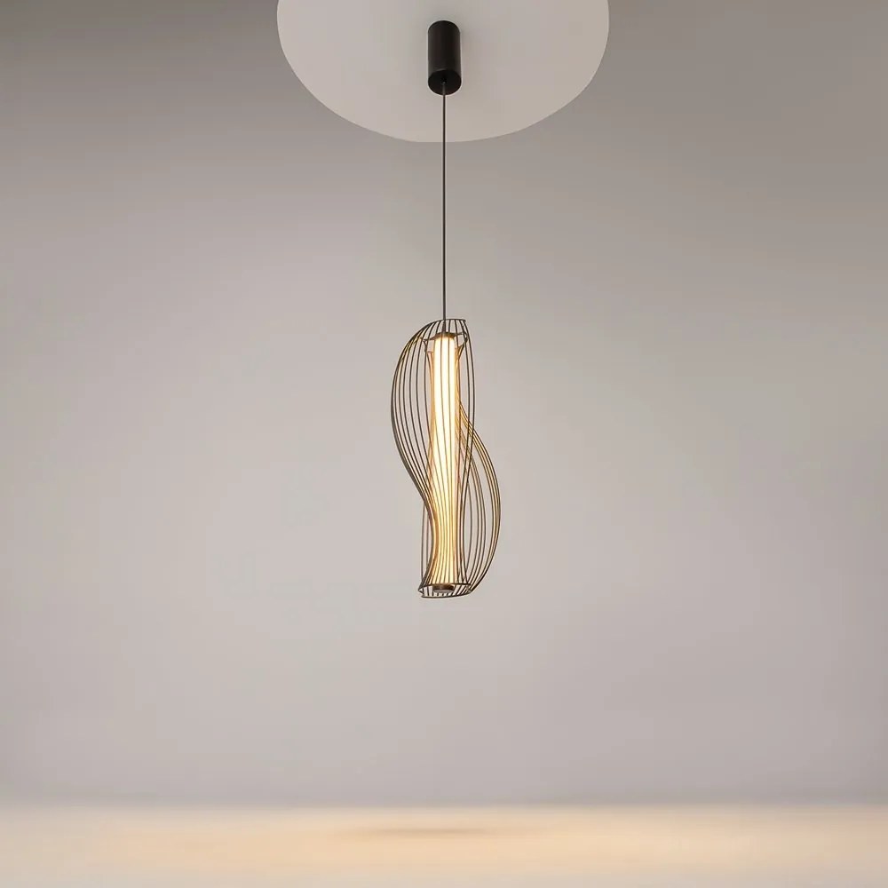 Lustra Suspendata LED, Negru, Shadows of the past