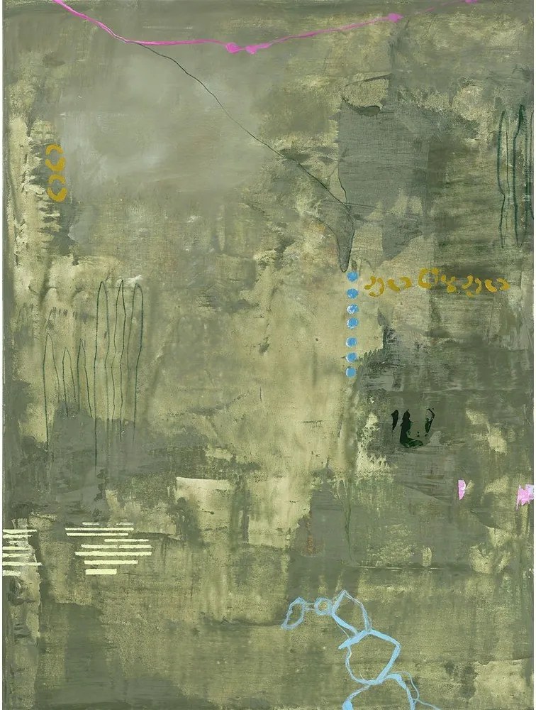 Tablou pictat manual pe pânză 88x118 cm Green Petite – Malerifabrikken