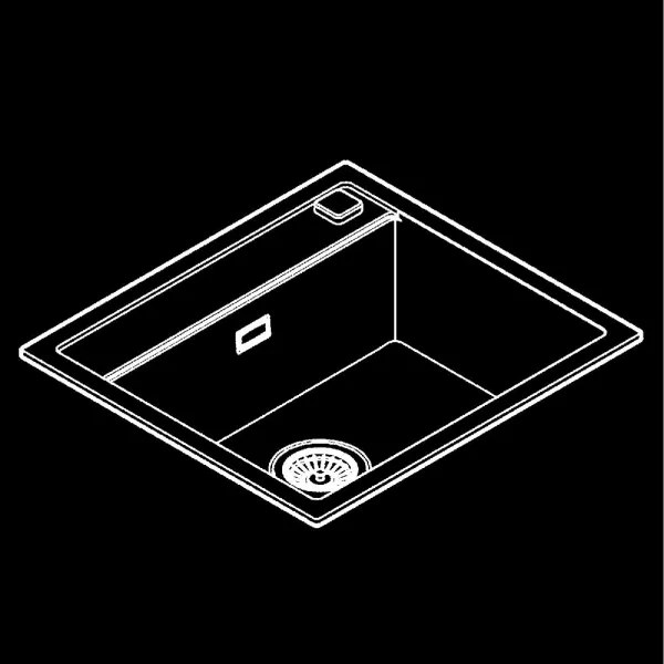 GROHE 31651AP0 - Chiuvetă de bucătărie K700, 560 × 510 mm, granit, negru