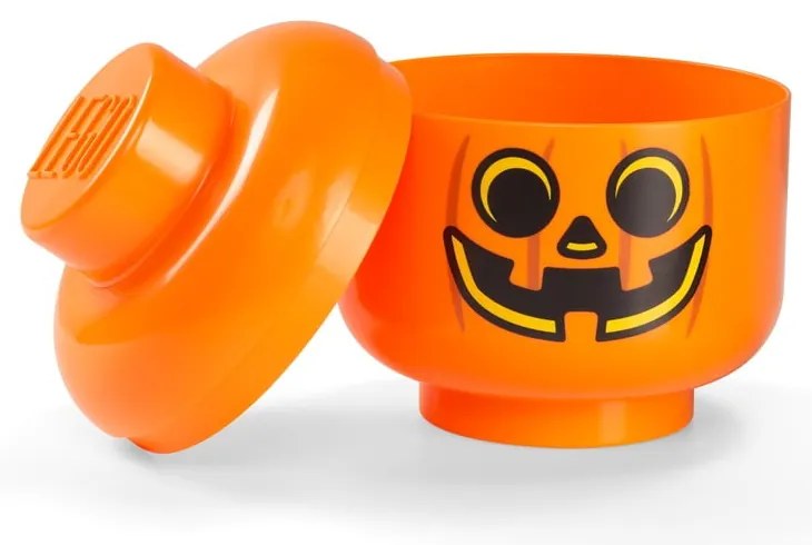 Cutie depozitare LEGO® Pumpkin Head L, portocaliu