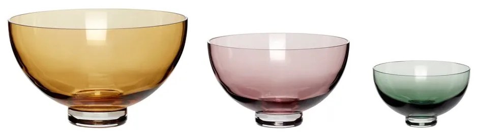 Set de servire 3 buc. din sticlă Radiant – Hübsch