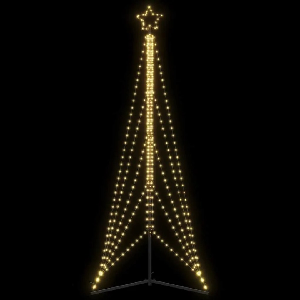 vidaXL Pom de Crăciun LED 525 LED-uri Alb Cald 302 cm