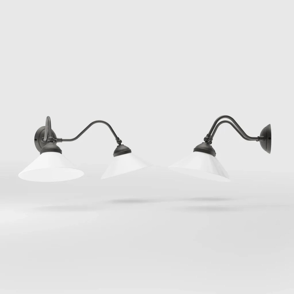 Aplica de perete din alama si sticla design vintage Sofia