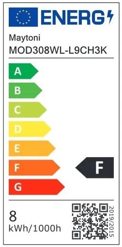 Aplica LED de perete design modern Verticale crom