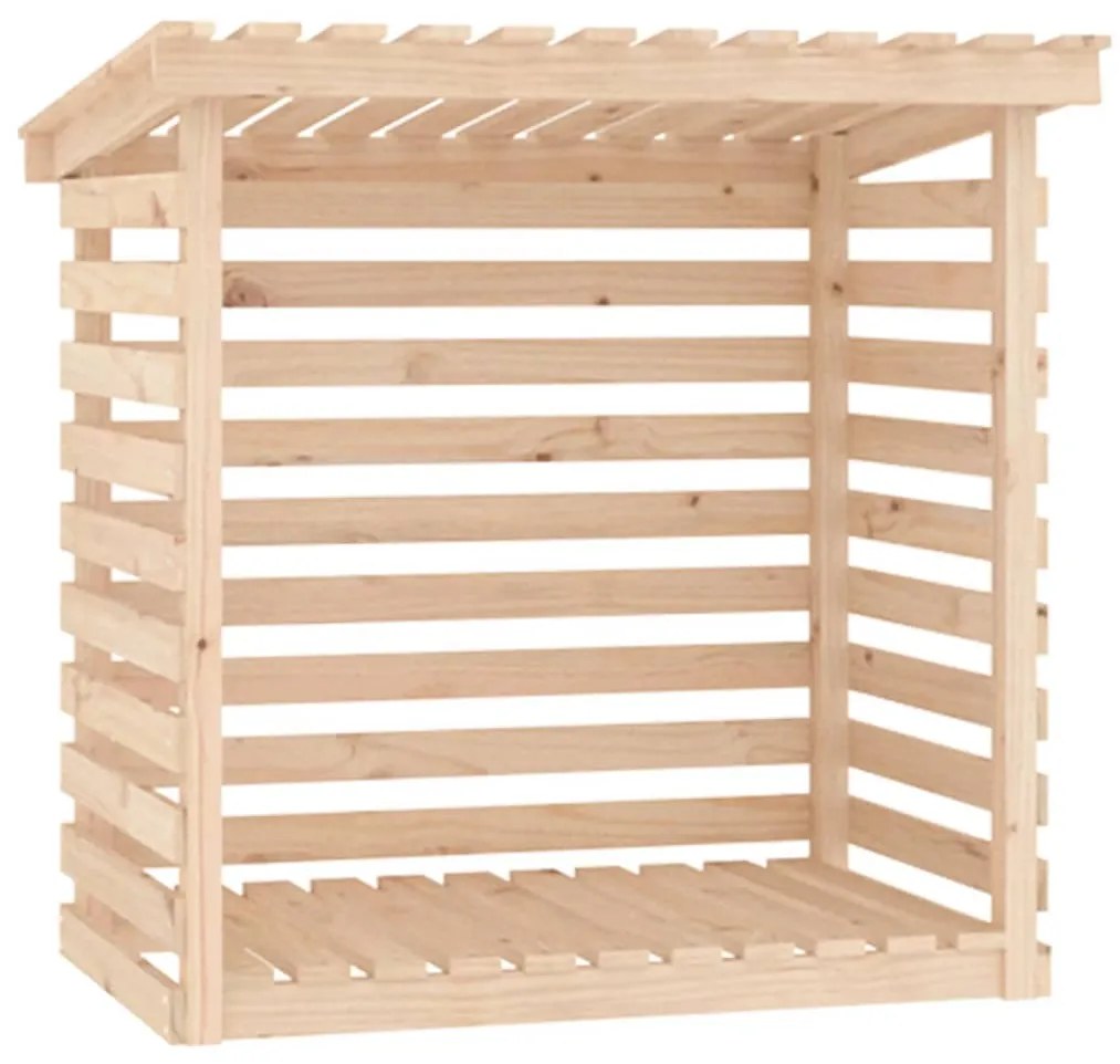 Rastel pentru lemne de foc, 108x73x108 cm, lemn masiv de pin Maro, 108 x 73 x 108 cm