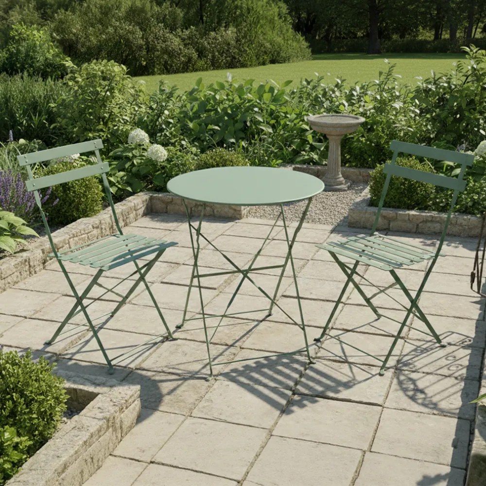 Set gradina 1+2, verde, otel, OBAX NEW