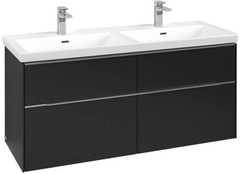Villeroy &amp; Boch Subway 3.0 dulap 127.2x46.2x57.6 cm sub chiuveta pe perete negru C568L0VL