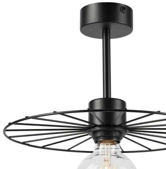 Lustră pe tijă MONTANA 1xE27/15W/230V d. 30 cm negru