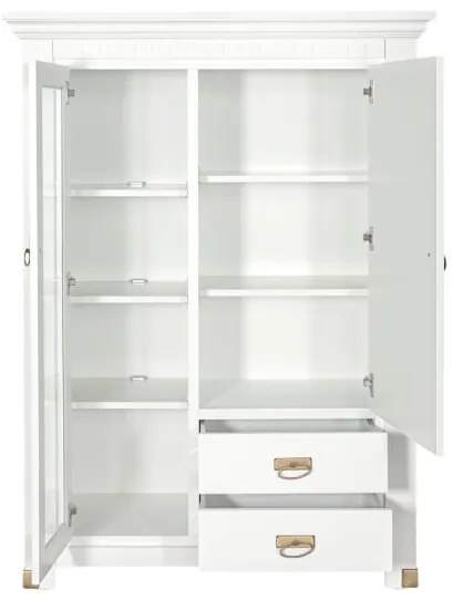 Comoda Saint Tropez, 2 Usi si 2 Sertare, Alb, 107 Cm
