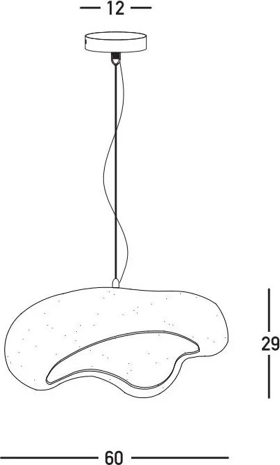 Lustra/Pendul design modern decorativ FIBERGLASS 60cm