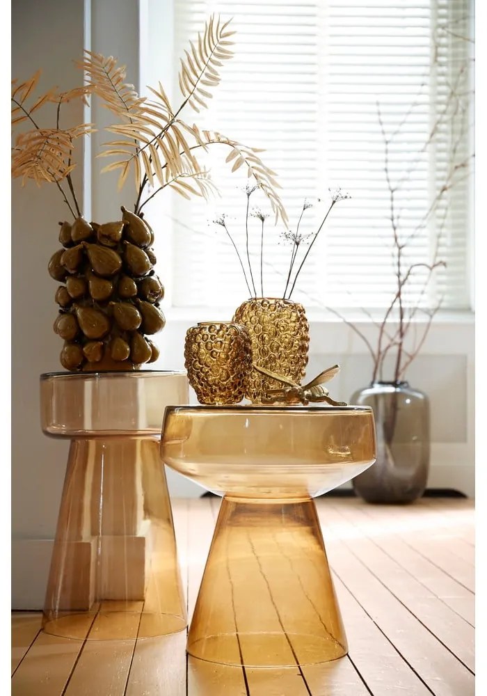 Măsuță auxiliară rotundă din sticlă ø 30 cm Dakwa – Light & Living