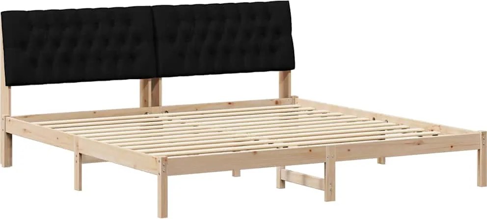 vidaXL Cadru de pat cu tăblie tapițată cu headboard Maro 200 x 200 cm