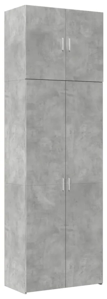 3281367 vidaXL Dulap înalt, gri beton, 80x42,5x249 cm, lemn prelucrat