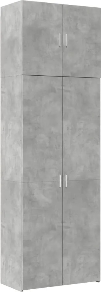 vidaXL Dulap înalt, gri beton, 80x42,5x249 cm, lemn prelucrat