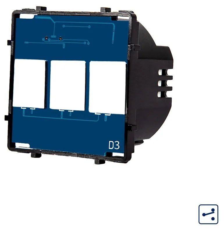 Modul Intrerupator Triplu Cap Scara / Cruce cu Touch LUXION, Serie A