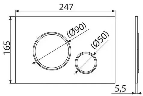 Set rezervor WC cu cadru incastrat Alcadrain AM101 1120 si clapeta M778 negru plus vas WC Fluminia Paris cu capac softclose