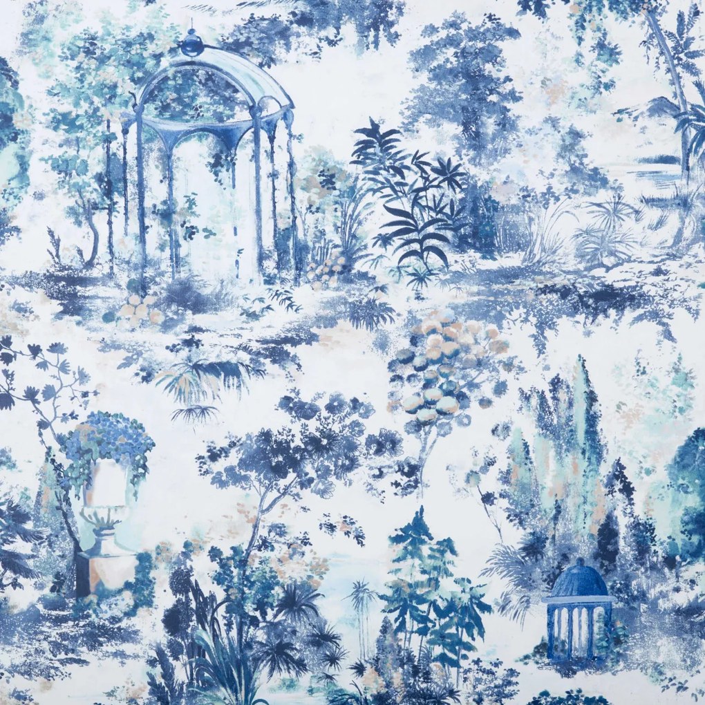 Tapet Pavilion, Lupin Blue Luxury Toile, 1838 Wallcoverings, 7mp / rola