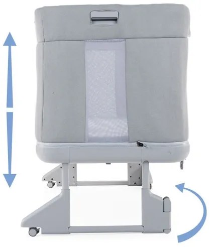 Pătuț pentru bebeluși Chicco 3v1 NEXT2ME FOREVER gri închis