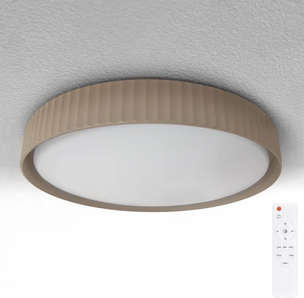 Brilagi - Lampă de tavan LED dimabilă LUCIA LED/48W/230V diam. 41 cm maro+telecomandă