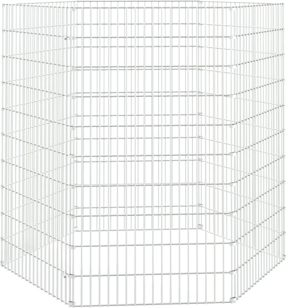 vidaXL Adăpost pentru animale cu 6 panouri, 54x100 cm, fier galvanizat