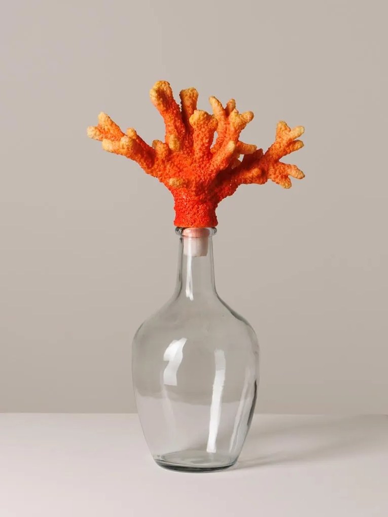 Sticla cu capac in forma de coral Orange