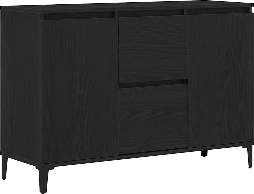 vidaXL Bufet cu sertar Stejar Negru 104 x 35 x 70 cm Lemn compozit