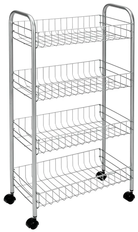Raft mobil din metal, argintiu 41x84 cm Ascona - Metaltex