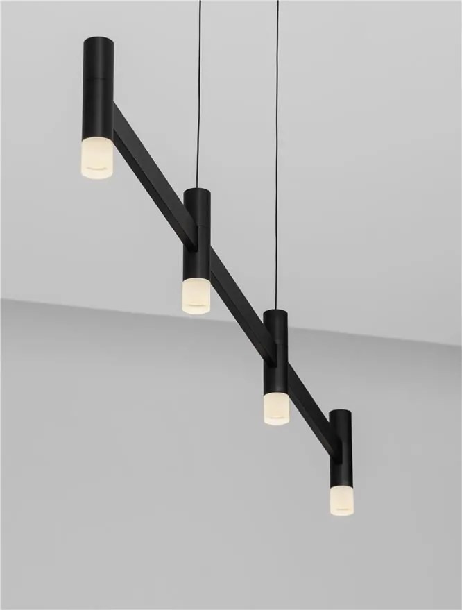 Lustra liniara cu 4 spoturi LED 3000K POETIC negru