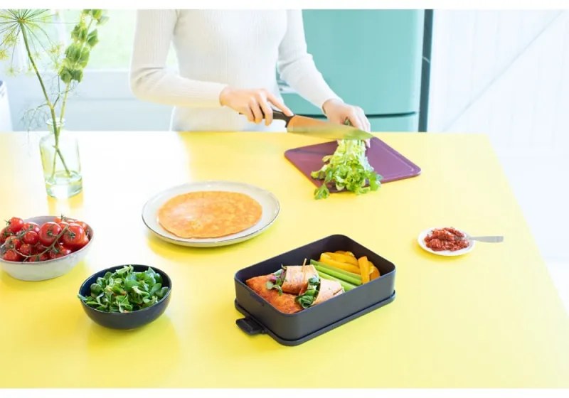 Cutie pentru alimente Brabantia Make&Take 1006287, 2 L, Inchidere etansa, Fara BPA, Gri inchis