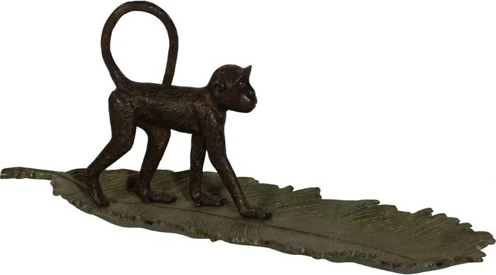 Tavita decorativa, in forma de frunza, din aluminiu, Monkey